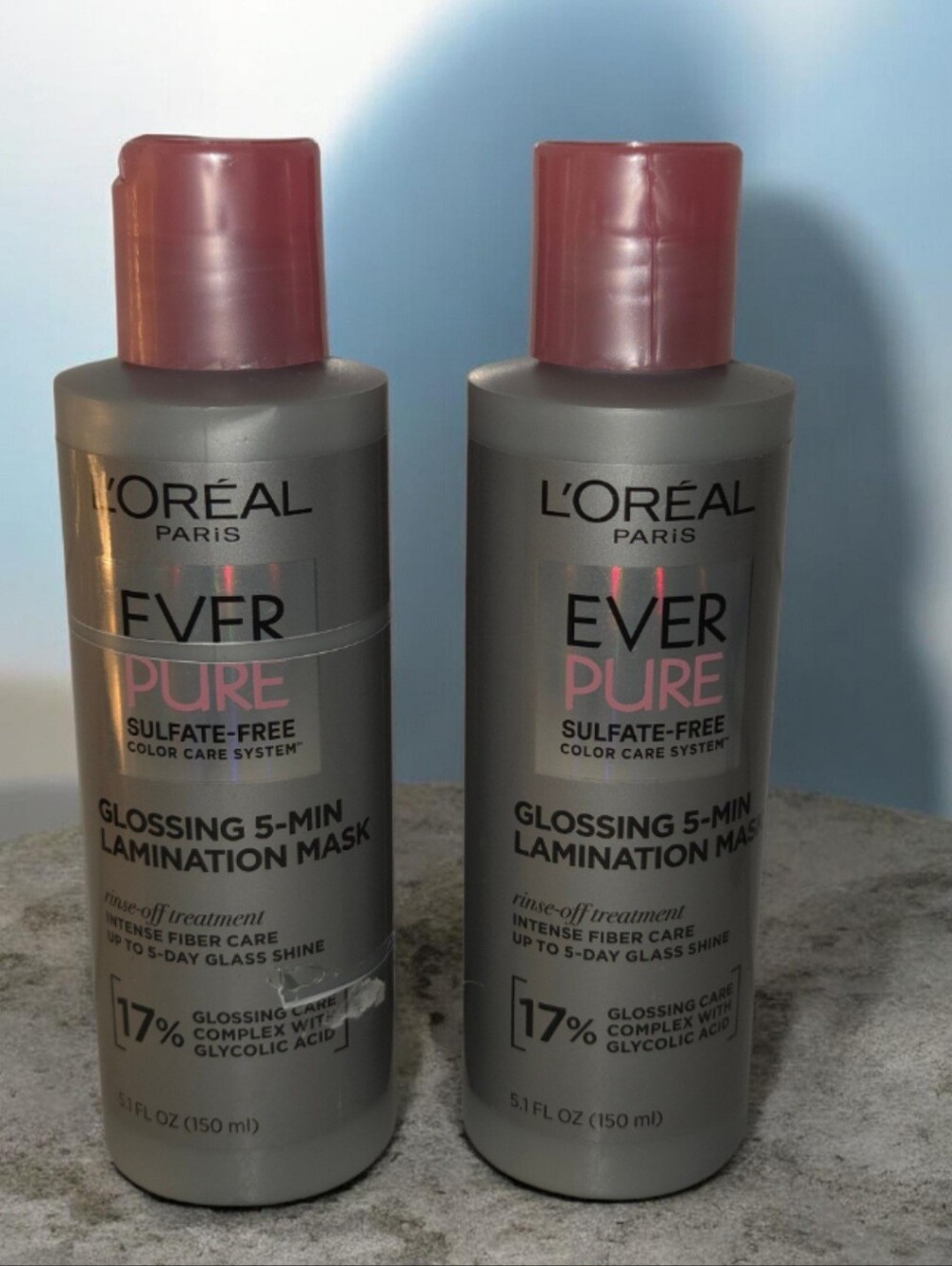 L'Oreal Paris Sulfate Free Glossing Lamination Hair Mask Pack of 2-5.1oz Rach